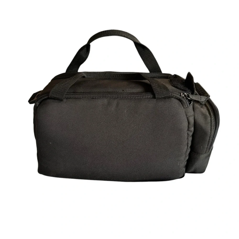 Black Camera Duffel Bag with Durable Material and Smooth Texture